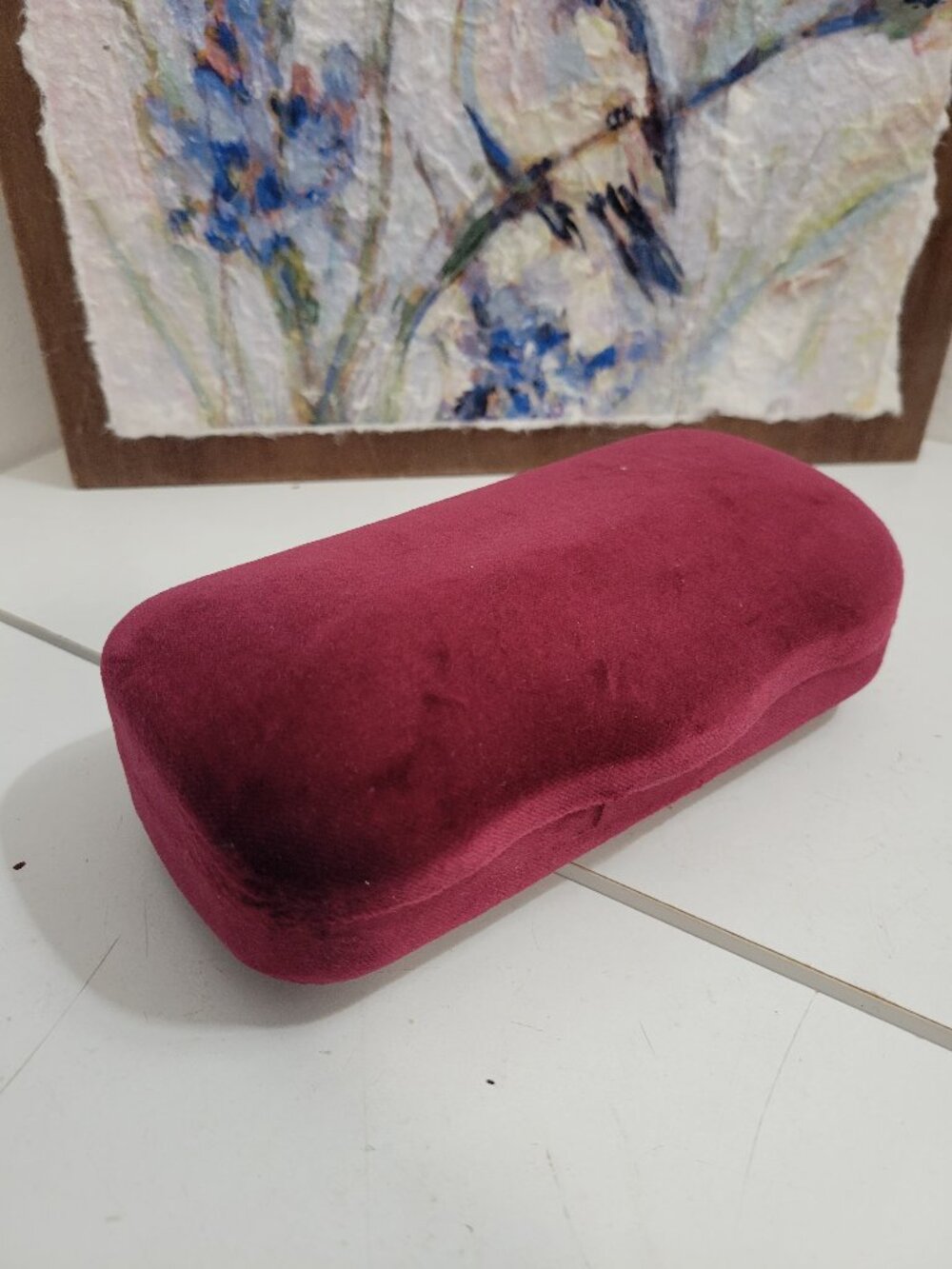 Gucci Cranberry Colored Velvet SunGlasses Case
